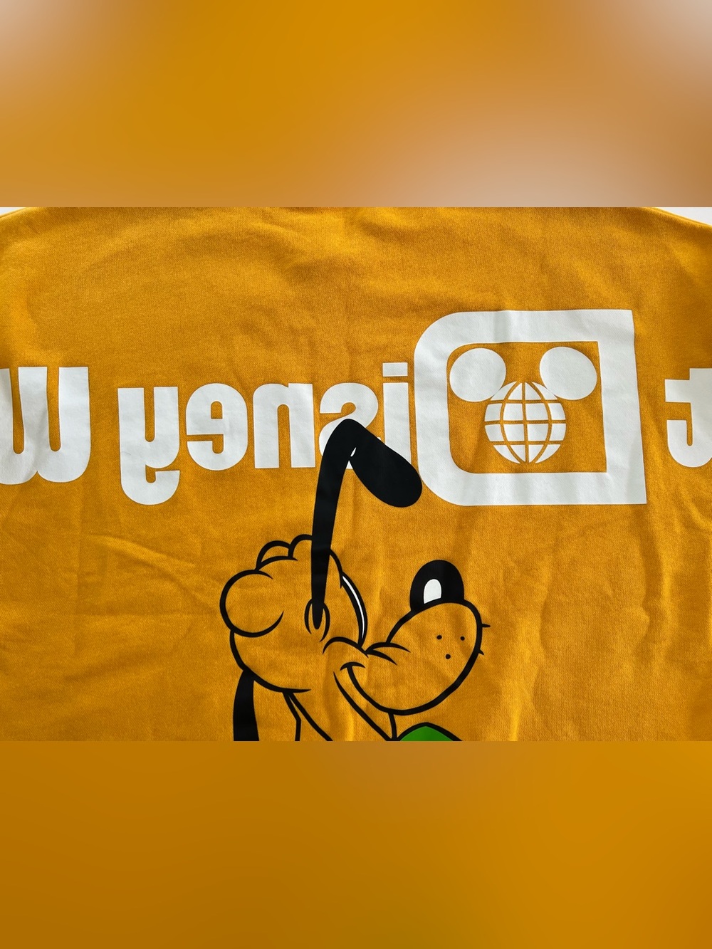 Walt Disney World Pluto Yellow Oversized Pullover Sweatshirt Size XL - Picture 8 of 15
